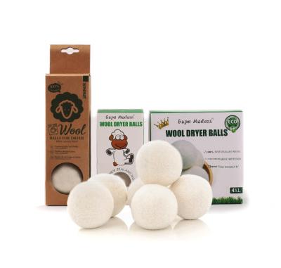 China Wholesale 100% Wool Dryer Balls Wool Dryer Balls Odor Elimination/Dehumidification 6-Pack XL New Zealand With FBA DDP Service for sale