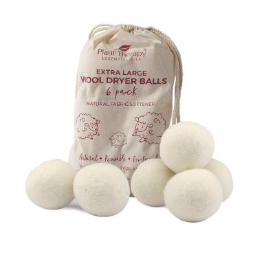 China 6-Pack Balls, Natural Odor Eliminator/Dehumidifier Wool Dryer Fabric Softener, Reduce Drying Time, Reusable, Chemical Free, Unscented for sale