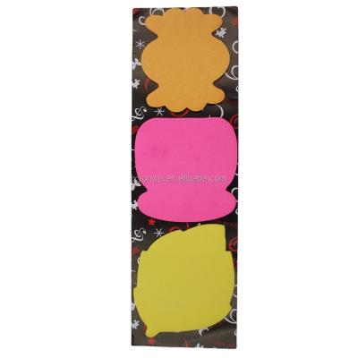 China Yongyi Cute Three Self Adhesive Stationery Shaped Colorful Die Cut Sticky Notes for Office School Children for sale