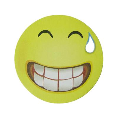 China Self Adhesive Custom Personalized Funny Phrase Round Circle Sticky Notepad With Die Cut Shape for sale