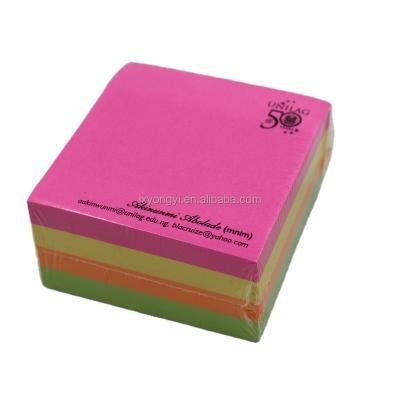 China Custom Size Durable Erasable Sticky Logo Self Adhesive Notes Memo Pad for sale