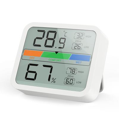 China ABS Plastic Indoor Outdoor Thermometer Digital Temperature Humidity Meter for sale