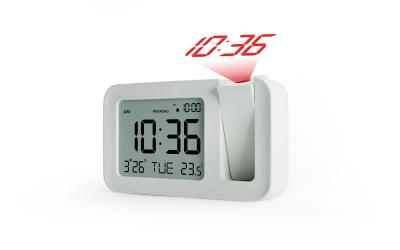 China LCD Display Dimmable Indoor Outdoor Thermometer Clock USB Battery Powered for sale