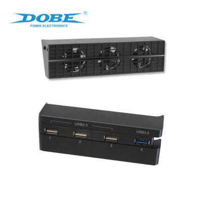 China Lower Temperature DOBE Original Factory Auto Cool Fan with USB Hub for Slim PS4 Game Console Game Accessories for sale