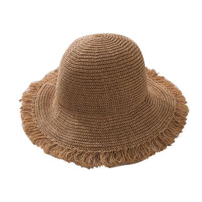 China Eco-friendly Korean travel version summer children's straw hat fisherman hat holiday sunshade small fresh sunshade hat for sale