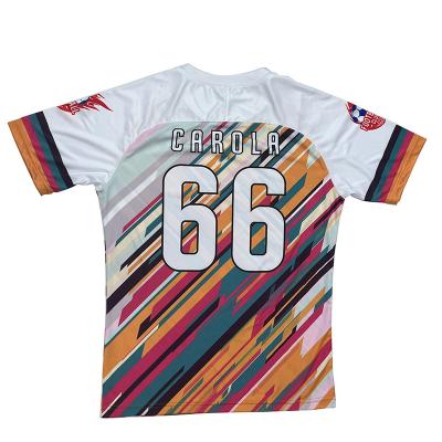 China Shirts & Tops Good Quality American Football Uniforms Customized Designs Printing Sublimated American Football Quick Dry Breathable Uniforms for sale