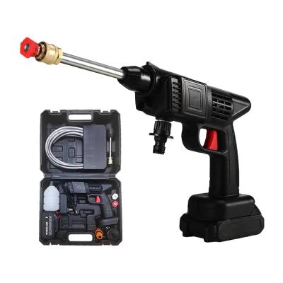 China Wireless Portable Car Wash Machine Water Gun Car Wash Lithium Battery High Pressure Gun for sale