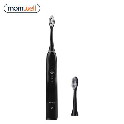 China Mornwell D02B Portable 2 Smart Sonic Electrical Toothbrushes Minute Timer with 2 Replaceable Brush Heads Oral Electric Toothbrush for Home andTravel for sale