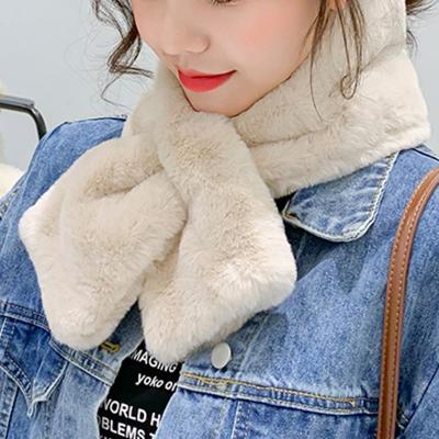 China Faux Fur Scarves Rex Rabbit Fur Scarf Winter Faux Fur Neck Blanket for sale