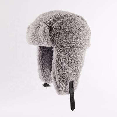 China Woolen Windproof Hats Plush Lamb Fin Plush Winter Skiing Ear Hat Wholesale Hot Wholesale for sale