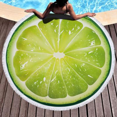 China QUICK DRY Customized Superfine Fiber Beach Towels Round Towel With Print for sale