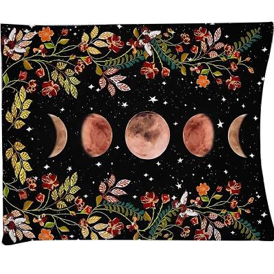 China Printed Starry Tapestries Art Home Decor Dorm Room Sky Carpet Flower Moon Tapestry Wall Hanging for sale