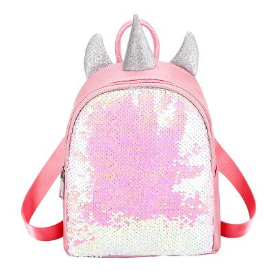 China Cute Shiny Anti-theft Sequin Toddler Bags PU Kids Party Bags Cartoon Kids Sequin Bag for sale