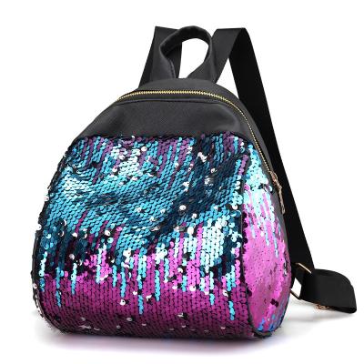 China Wholesale anti-theft backpack sequins OEM logo rucksack custom fashion backpack for women for sale