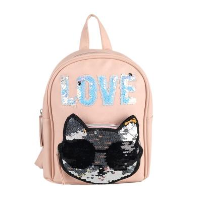 China Cartoon Cat Sequin Backpack Children School Picnic Traveling Waterproof Cool Outdoor Cute Backpack Bag Best Gift For Kids for sale