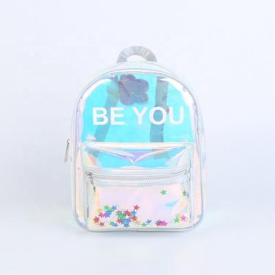 China New Custom Wholesale Clear Backpack Children Waterproof TPU Waterproof Cute Mini Transparent PVC School Bag for sale