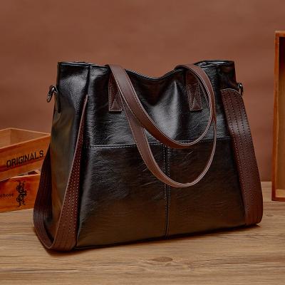 China Fashion High Quality Soft And Fashion Tote Big Handbags Ladies Large Capacity Single Shoulder Bag for sale