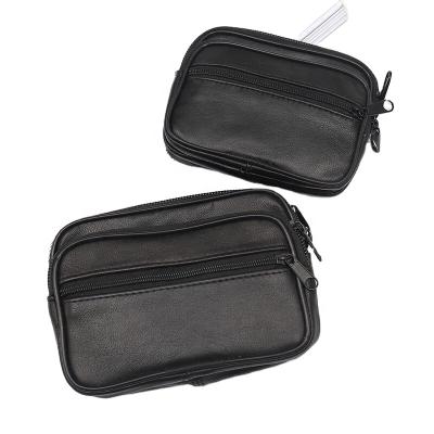 China NATIONAL Sheepskin Bag Men's Small Zipper Coin Purse Wallet Creative Mini Coin Key Case Card Genuine Leather Holder for sale