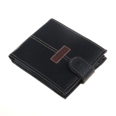 China New Style PU Leather Fashion Shorts Wallet Waterproof Vintage Button Large Capacity Men's Wallet for sale