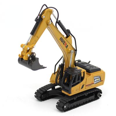 China Excavator Model HUINA 1:60 1810 Die Cast Static Model Toys Excavator Car Boy Multifunctional Static Building Toy for sale