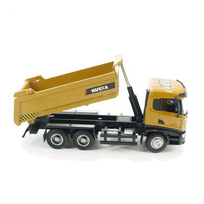 China Diecast Toy HUINA 1:50 1718 Alloy Static Dump Truck Model Die Cast Construction Truck Series for sale