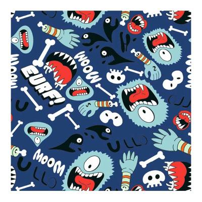 China Customized koshibo wholesale soft breathable polyester cute cartoon digital printing for spring summer cuteness caterpillar skirt fabric for sale