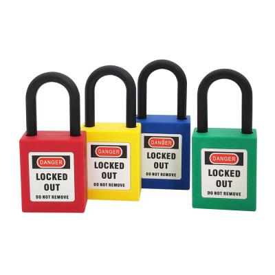 China Insulation Safety Nylon Industrial Padlock Antimagnetic And Electric Isolation Hazard PA 38mm Padlock for sale