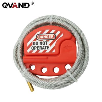 China For Safety Lockout Equipment QVNAD Adjustable Universal ABS Steel Body Wire Lockout 4mm or 6mm Length 2m for sale