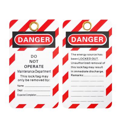 China For safety warning caution labels, locking labels, PVC labels for industrial equipment shutdown and repair for sale