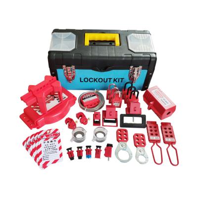 China Protable Lockout Kit QVAND Engineering Plastic PP Lockout Handheld Case for sale