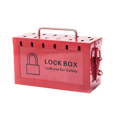 China For Loto 13 Industrial Portable Security Lockout Equipment QVAND Security Tag Set Red Lock Box for sale