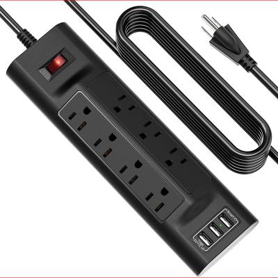 China Residential/Multi-Purpose Surge Protector Power Strip Bar with USB, Extension Cord Desktop Fireproof Wall Mountable Outlet for Home Office Dorm for sale