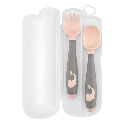 China BPA Free OEM New Baby Loading Spoon&Fork Flexible Food Grade PP Baby Training Spoon & Fork Set for sale