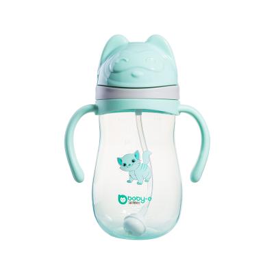 China Factory Outlet 350ml BPA BPA PP Free Transparent Baby Cup Kitty Cartoon Straw Training Cup for sale