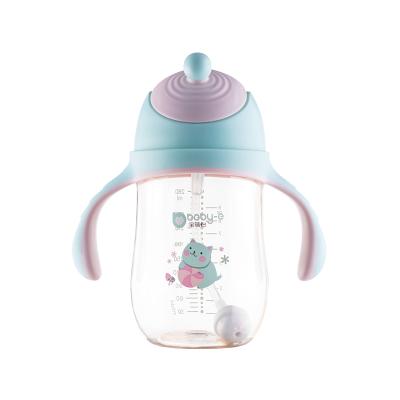 China BPA free factory wholesale learn to drink high temperature sippy cup PPSU baby straw training cup 280ml for sale