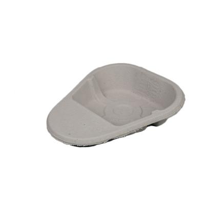 China FSC 100% Recycled Molded Pulp Midi Paper Slipper Pan For Hospitals Disposable Maxi Paper Pulp Slipper Pan 350x310x(h)85mm for sale