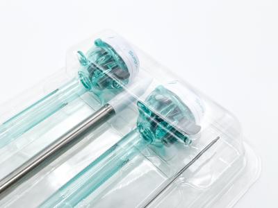 China CER markierte 10mm, das blattloser Trocar-Wegwerfcannula Laparoscopic Trocar-Ausrüstung einstellte zu verkaufen