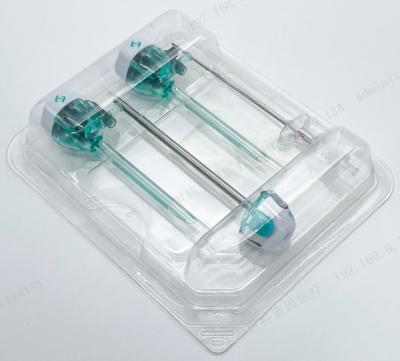 China 5mm optisches Laparoscopic Trocar stellten Wegwerf-Trocar-Cannula Veress Endobag ein zu verkaufen