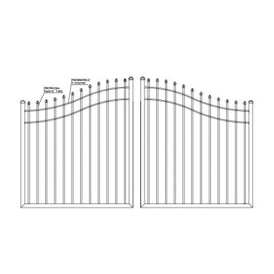 China Hot Sale Solid Easily Assembled Life Longevity Fencing Exterior Art Iron Gate Metal Fenceart Iron Gate Barrier Gate for sale