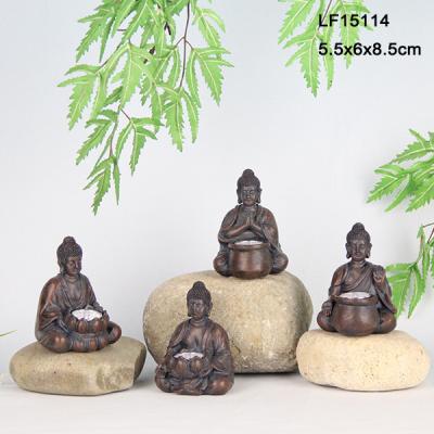 China Resin Garden Led Small Light Solar Lights Ip44 Protection Level Antiqued Buddha Statue, Led Decoration Light In Australia Garden Lights Hot Sale for sale