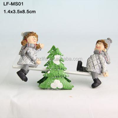 China Quanzhou Resin Mini Children Garden Statues Used In Christmas Decoration for sale