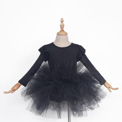 China Plus Size Amazon Designs Black Baby Ballet Tutu Autumn Winter Children Clothes Dress Child Fully for sale