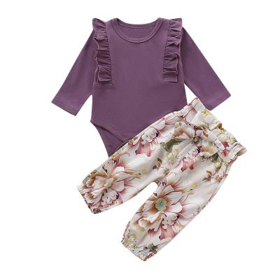 China Clothes Set Autumn Toddler Kids Baby Romper Pants Clothes Set for sale