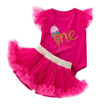 China 2021 Cute Casual Cotton Toddler Girl Birthday Party Outfit Sets for sale