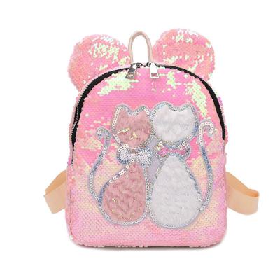 China Wholesale Anti-theft RTS shinny sequin bag package design pink girl lovely package bag children bag package for sale