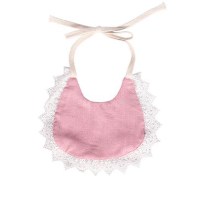 China Sustainable Wholesale Professional Bebe Baberos Chiffon Lace Comfortable Safe Baby Burp Cloth for sale