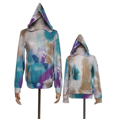 China 2020 Breathable Dye Streetwear Style Fall Clothing Mommy And Me Links Pullover Hoodie Set for sale