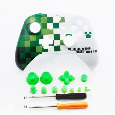 China ABS DIY Game Cover Top Up Front Plate + Front Shell Case Housing Face Plate Buttons For Xbox One Slim S/X Controller for sale