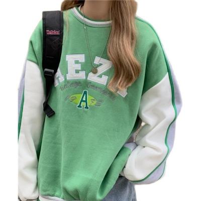 China QUICK DRY hoodies for girls streetwear hoodie autumn and winter version foreign style sweater the new color Korean school contrast style for sale