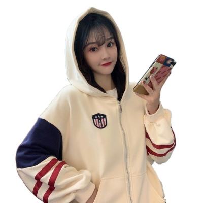 China QUICK DRY women's hoodies and silver autumn slim zipper Korean hoodies sweatshirts hoodie jacket spring version soft sweater for sale